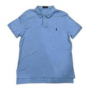Vintage Polo by Ralph Lauren Men's Sky Blue Polo Shirt Size US M